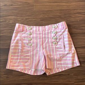 Anthropologie pink-white shorts
